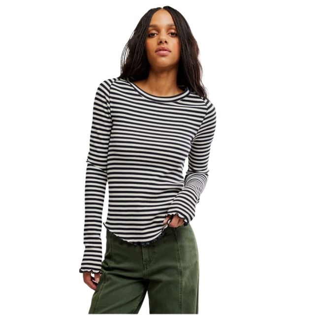 Free People Easy Does It Striped Tee