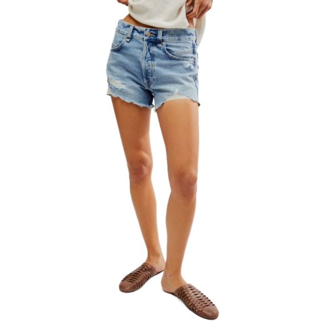 Free People Now Or Never Denim Short