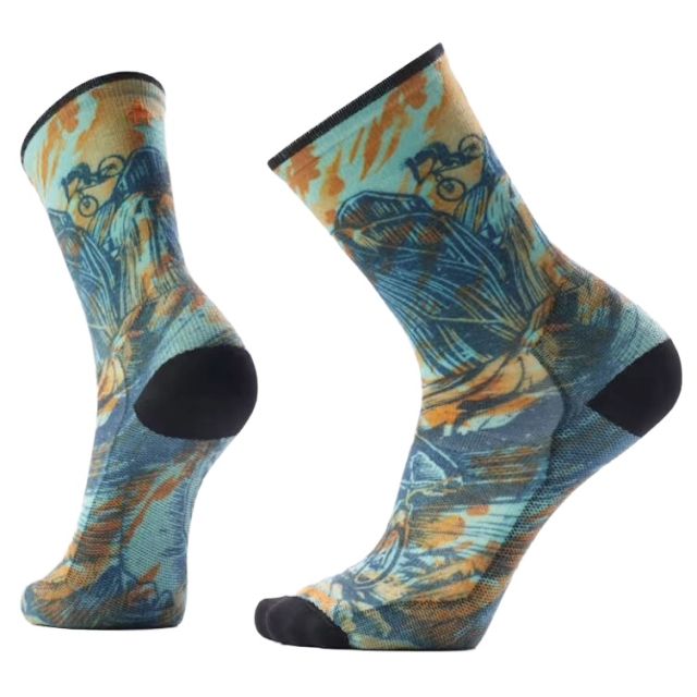 Smartwool Bike Zero Cushion Rugged Ride Print Crew