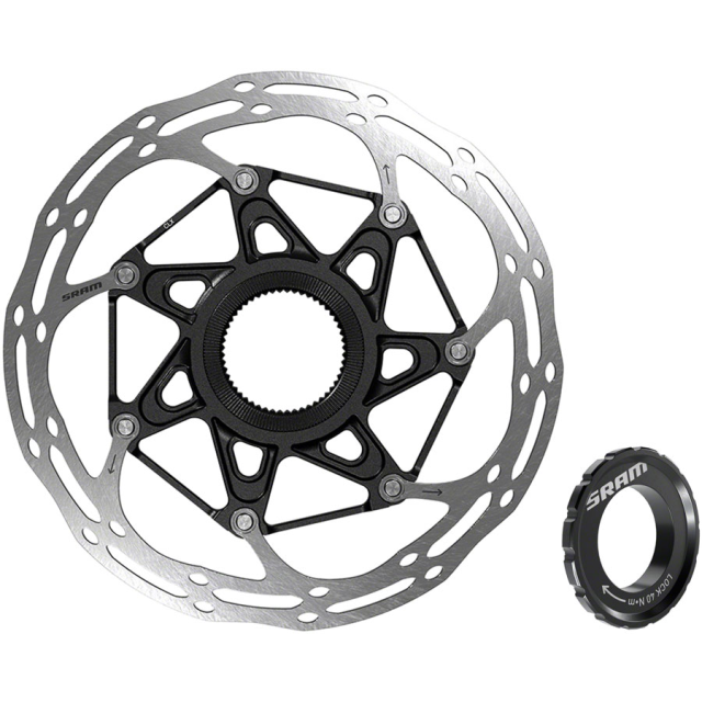 SRAM CenterLine X Disc Brake Rotor - 180mm, Center Lock, 1.85mm, Includes External Tooled Lockring