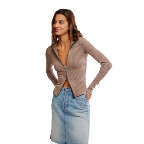 Free People Brunch Girl Zip Up