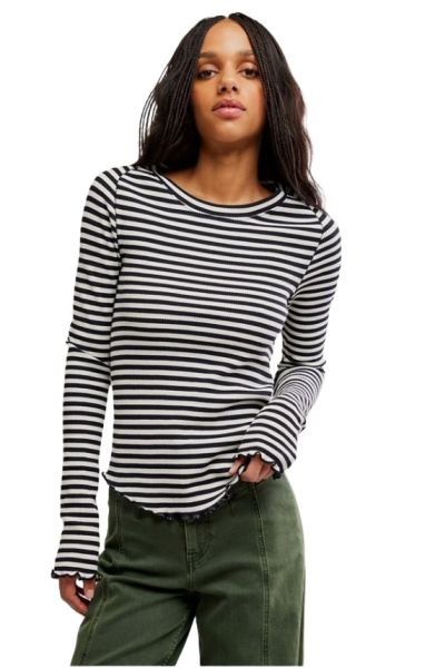 Free People Easy Does It Striped Tee