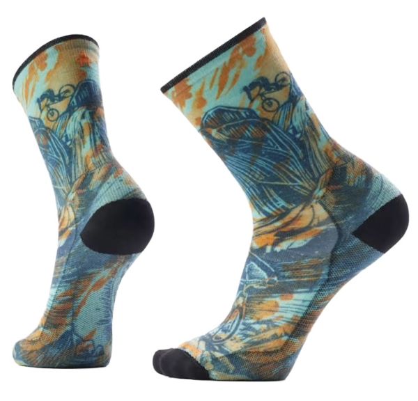 Smartwool Bike Zero Cushion Rugged Ride Print Crew